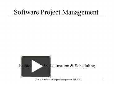 PPT – Software Project Management PowerPoint Presentation | Free To ...