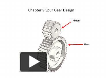 PPT – Chapter 9 Spur Gear Design PowerPoint Presentation | Free To View ...