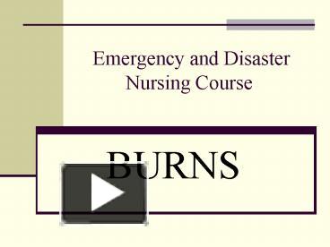 PPT – Emergency And Disaster Nursing Course PowerPoint Presentation ...