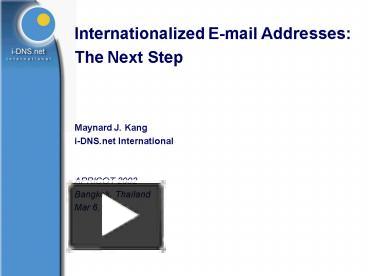 PPT Internationalized Email Addresses PowerPoint Presentation Free