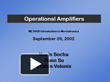 PPT – Operational Amplifiers PowerPoint Presentation | Free To View ...