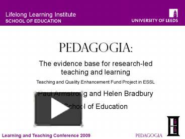 PPT – Pedagogia: PowerPoint Presentation | Free To View - Id: E83d0-ZDc1Z