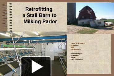 Ppt Retrofitting A Stall Barn To Milking Parlor Powerpoint