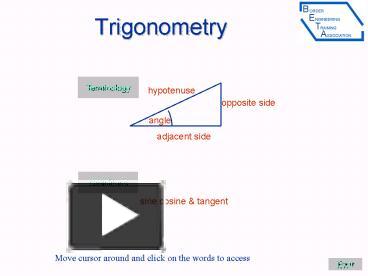 PPT – Trigonometry PowerPoint Presentation | Free To View - Id: F4264-ZDc1Z