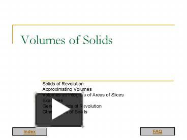 PPT – Volumes Of Solids PowerPoint Presentation | Free To View - Id ...