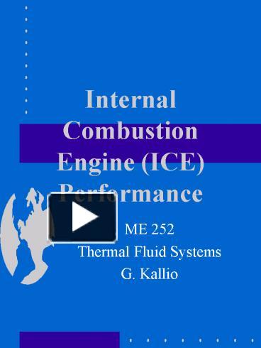 Ppt Internal Combustion Engine Ice Performance Powerpoint