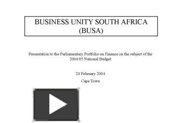 PPT – BUSINESS UNITY SOUTH AFRICA PowerPoint presentation | free to ...