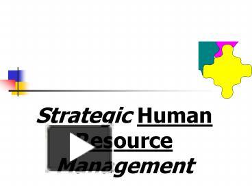 PPT – Strategic Human Resource Management PowerPoint presentation ...