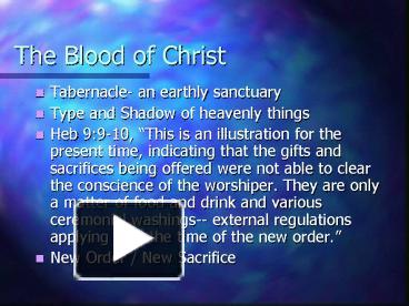 PPT – The Blood of Christ PowerPoint presentation | free to view - id ...