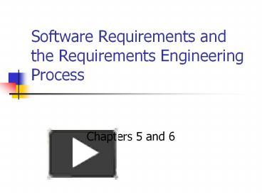 PPT – Software Requirements and the Requirements Engineering Process ...