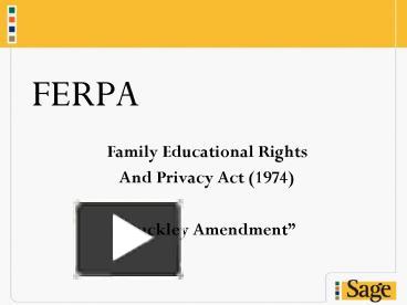 PPT – FERPA PowerPoint presentation | free to view - id: 155654-MjU3Y