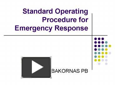 PPT – Standard Operating Procedure for Emergency Response PowerPoint ...