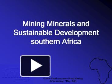 PPT – Mining Minerals and Sustainable Development southern Africa ...