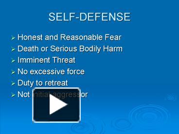 PPT – SELF-DEFENSE PowerPoint presentation | free to view - id: 164105 ...