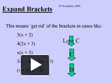 PPT – Expand Brackets PowerPoint presentation | free to view - id ...