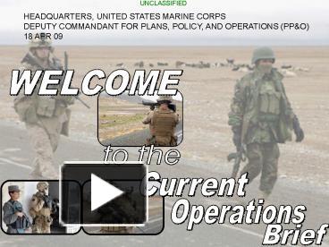 PPT – HEADQUARTERS, UNITED STATES MARINE CORPS PowerPoint presentation ...