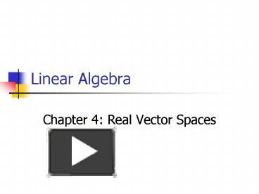 PPT – Linear Algebra PowerPoint presentation | free to view - id ...