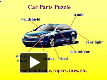 PPT – Car Parts Puzzle PowerPoint presentation | free to view - id ...