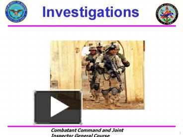 PPT – Deputy Inspector General Inspections PowerPoint presentation ...