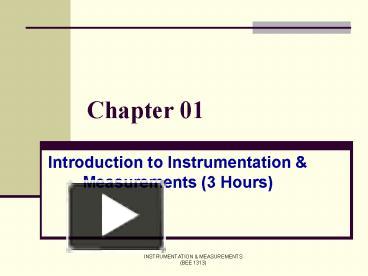 PPT – Introduction to Instrumentation PowerPoint presentation | free to ...