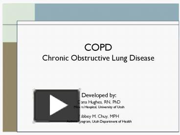 PPT – COPD Chronic Obstructive Lung Disease PowerPoint presentation ...