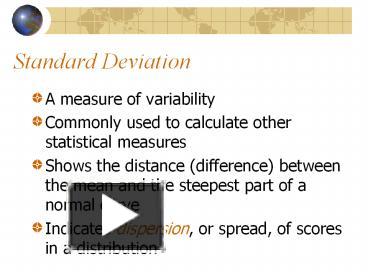 PPT – Standard Deviation PowerPoint presentation | free to view - id ...