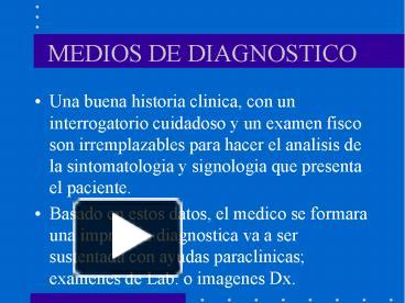 PPT – MEDIOS DE DIAGNOSTICO PowerPoint presentation | free to download ...