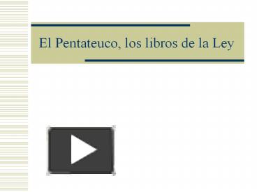 El Pentateuco, Los Libros De La Ley (2023)