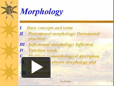 PPT – Morphology PowerPoint presentation | free to download - id ...