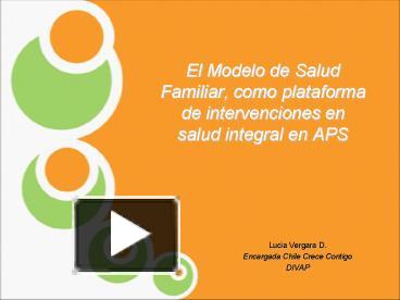 PPT – El Modelo de Salud Familiar, como plataforma de intervenciones en  salud integral en APS PowerPoint presentation | free to view - id:  403efd-ODA3M