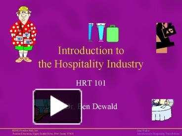 PPT – Introduction To The Hospitality Industry PowerPoint Presentation ...