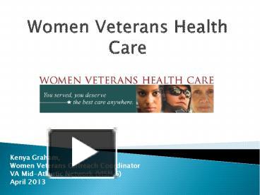 PPT – Women Veterans Health Care PowerPoint presentation | free to ...