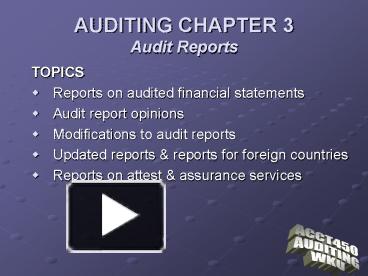 PPT – Reports on audited financial statements PowerPoint presentation ...