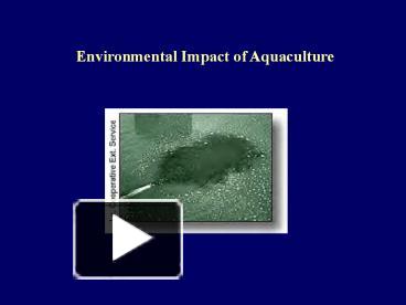 PPT – Environmental Impact of Aquaculture PowerPoint presentation ...