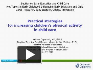 PPT – Section on Early Education and Child Care Hot Topics in Early ...