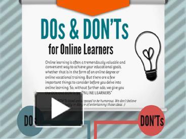 PPT – Things to do and things not to do in Online education PowerPoint ...