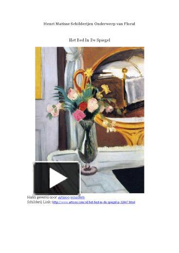 Wonderbaar PPT – Henri Matisse Schilderijen Onderwerp van Floral -- Artisoo IH-55