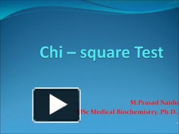 PPT – Chi – square Test PowerPoint presentation | free to download - id ...