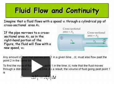 PPT – Fluid Flow and Continuity PowerPoint presentation | free to view ...