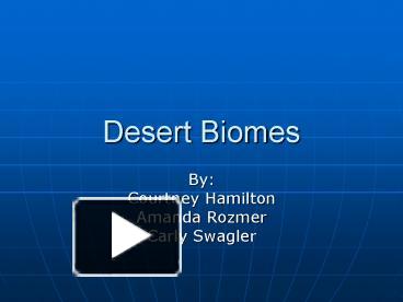 PPT – Desert Biomes PowerPoint presentation | free to view - id: 66019 ...