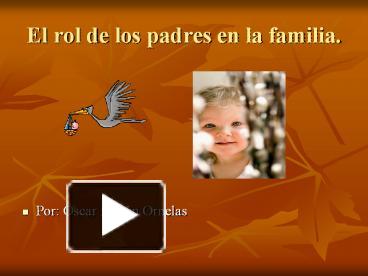 PPT – El rol de los padres en la familia. PowerPoint presentation | free to  view - id: 684a79-MGVhM