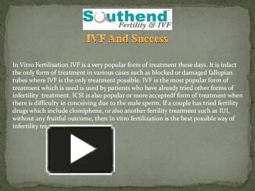 PPT – IVF, IVF Success Rate, IVF Treatment, Best Ivf Doctor In Delhi ...