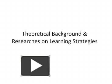 PPT – Theoretical Background PowerPoint presentation | free to view ...