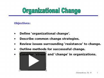 PPT – Organizational Change PowerPoint presentation | free to view - id ...