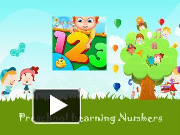 PPT – Preschool Learning Numbers PowerPoint presentation | free to ...