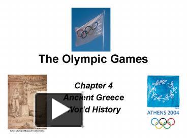 PPT – The Olympic Games PowerPoint presentation | free to download - id ...