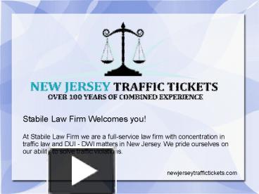 PPT – New Jersey Traffic Tickets PowerPoint presentation | free to ...