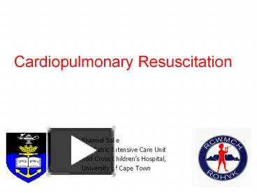 PPT – Cardiopulmonary Resuscitation PowerPoint presentation | free to ...