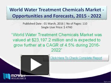 PPT – Key Factors based on World Water Treatment Chemicals Market 2022 ...