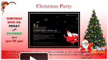 PPT – Christmas Party PowerPoint presentation | free to download - id ...